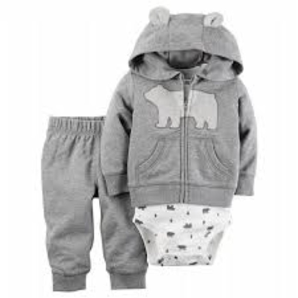 Carter’s 3-Piece Little Bear Jacket Set - Baby Boy 9M NWat